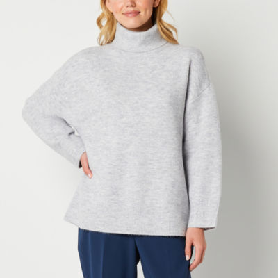 Worthington Womens Turtleneck Long Sleeve Pullover Sweater