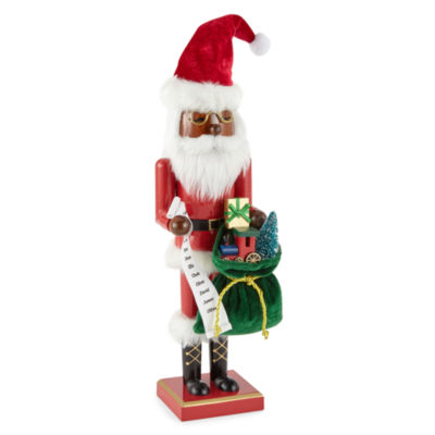 North Pole Trading Co. 14in Santa Claus African American Christmas Nutcracker