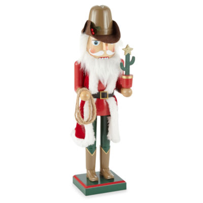 North Pole Trading Co. 14in Cowboy Christmas Nutcracker