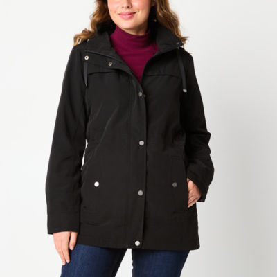 St. John's Bay Womens Removable Hood Lightweight Anorak