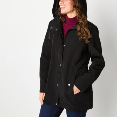 St. John's Bay Womens Removable Hood Lightweight Anorak