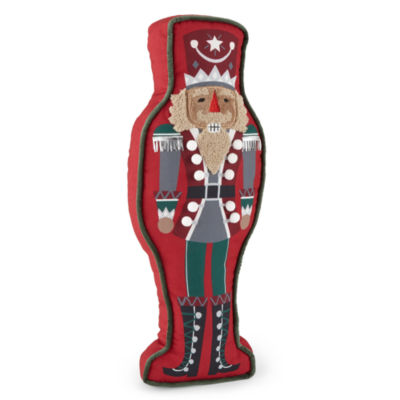 North Pole Trading Co. Nutcracker Figural Throw Pillow