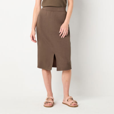 Stylus Womens Midi A-Line Skirt