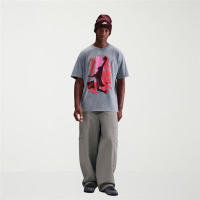 Nike Mens Crew Neck Short Sleeve Regular Fit Big and Tall Graphic T-Shirt