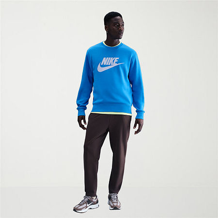 Nike Club Big and Tall Mens Crew Neck Long Sleeve Sweatshirt, 4x-large, Blue