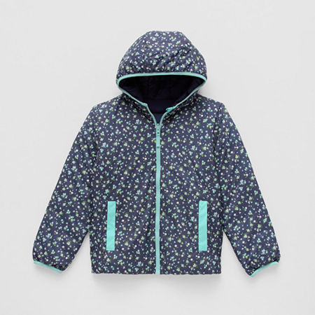 Thereabouts Little & Big Kid Girls Midweight Puffer Jacket, X-large (16), Black
