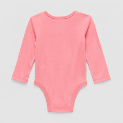 Baby Girls Hello Kitty Crew Neck Long Sleeve Bodysuit