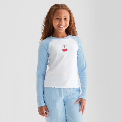 Thereabouts Little & Big Girls Round Neck Long Sleeve Graphic T-Shirt