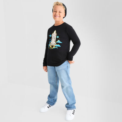Thereabouts Little & Big Kid Boys Crew Neck Long Sleeve Bodysuit