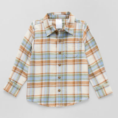 Okie Dokie Toddler & Little Boys Long Sleeve Regular Fit Flannel Shirt