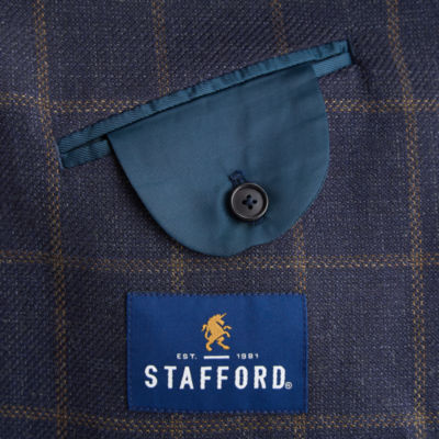 Stafford Mens Windowpane Classic Fit Sport Coat