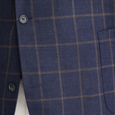 Stafford Mens Big and Tall Plaid Classic Fit Sport Coat