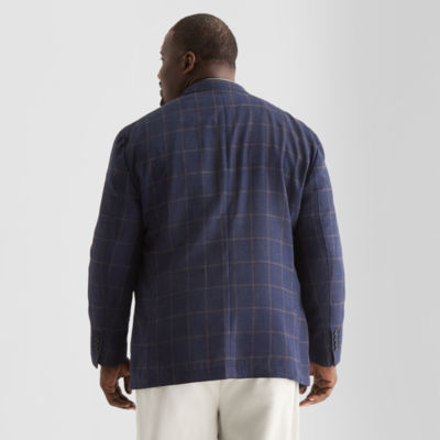 Stafford Mens Big and Tall Plaid Classic Fit Sport Coat