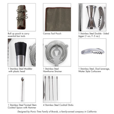 Picnic Time 10-pc. Bar Tool Set