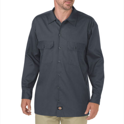 Dickies® FLEX Relaxed Fit Long Sleeve Twill Work Shirt - Big