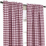 Buffalo Check Light-Filtering Rod Pocket Single Curtain Panel