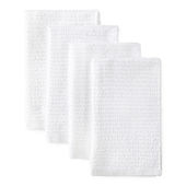 at Home Set of 4 White Bar Mop Kitchen Towels