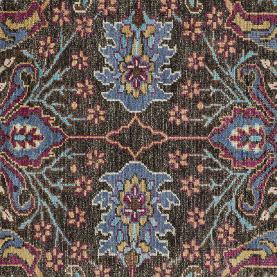 Weave And Wander Bashyr Floral Hand Knotted Indoor Rectangle Area Rug