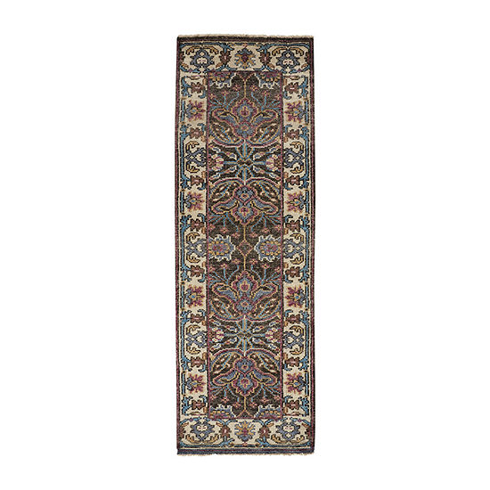 Weave And Wander Bashyr Floral Hand Knotted Indoor Rectangular Runner