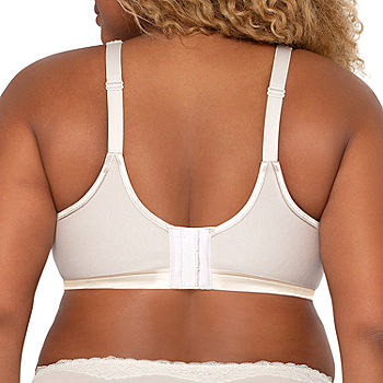 Curvy Couture Plus Cotton Luxe Unlined Wire Free Bra Natural 46B