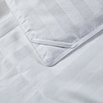 Beautyrest 500 Thread Count Damask Stripe US Grown Cotton Hungarian White Goose Down Comforter