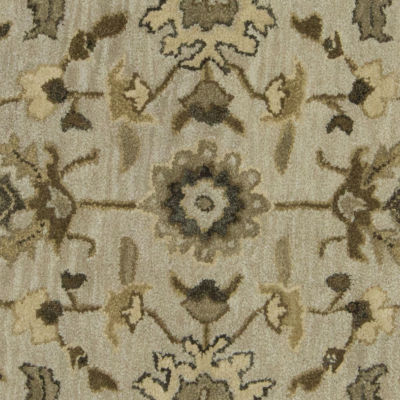 Weave And Wander Botticino Floral Hand Tufted Washable Indoor Rectangle Area Rug