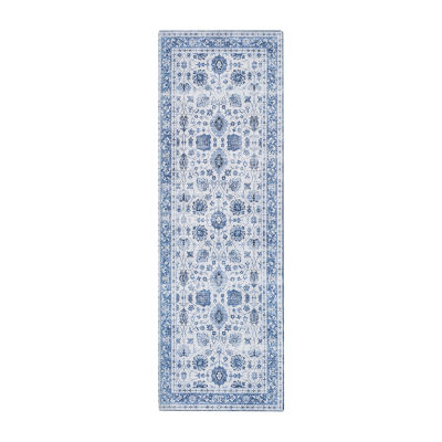 Linery Matra Traditional Floral Washable Skid Resistant 28"X84" Indoor Rectangular Runner