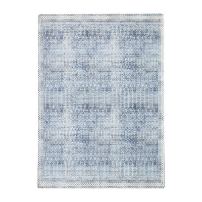Linery Neve Distressed Tribal Washable Skid Resistant 5'X7' Indoor Rectangular Area Rug
