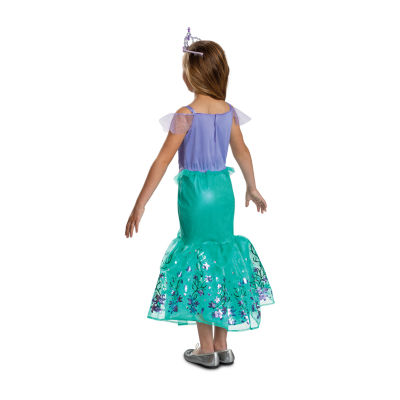 Disney Collection Halloween Ariel Costume With Tiara Girls Dress Up