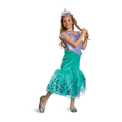 Disney Collection Halloween Ariel Costume With Tiara Girls Dress Up Costumes