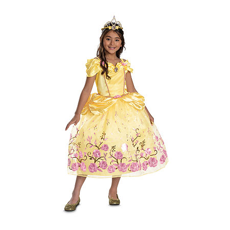 Disney Collection Belle Costume With Tiara Girls Dress Up Costume, Xs (3t-4t), Yellow