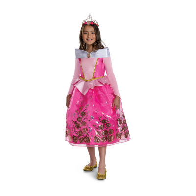 Disney Collection Aurora Costume With Tiara Girls Dress Up Costume