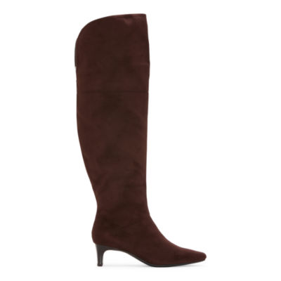 Worthington Womens Palmetto Stacked Heel Over the Knee Boots