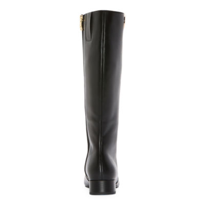 Liz Claiborne Womens Deering Stacked Heel Riding Boots