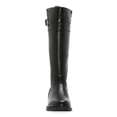 St. John's Bay Womens Winterwood Wide Calf Flat Heel Riding Boots