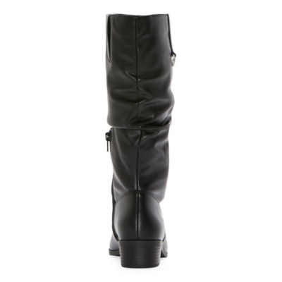 St. John's Bay Womens Fannie Stacked Heel Slouch Boots