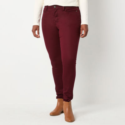 St. John's Bay Womens Mid Rise Secretly Slender Skinny Fit Jean