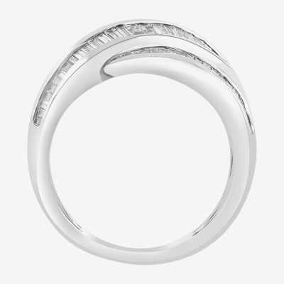 Effy Final Call 3MM 7/8 CT. T.W. Natural White Diamond 14K White Gold Crossover Band