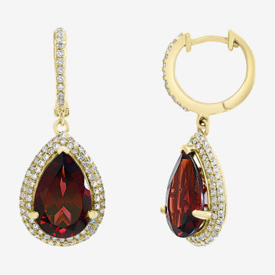 Effy Final Call 1/2 CT. T.W. Genuine Red Garnet 14K Gold Pear Drop Earrings