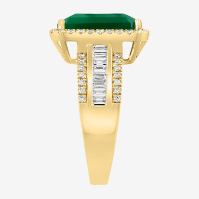 Effy Final Call Womens 1/2 CT. T.W. Genuine Green Onyx 14K Gold Cocktail Ring