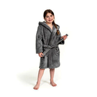 Linum Home Textiles Plush Little & Big Girls Long Sleeve Bathrobe