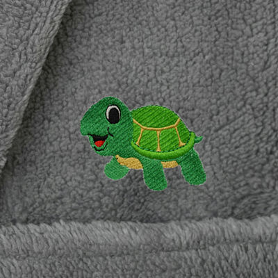 Linum Home Textiles Plush Turtle Little & Big Girls Long Sleeve Bathrobe