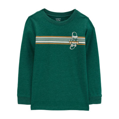 Carter's Little & Big Boys Crew Neck Long Sleeve Graphic T-Shirt