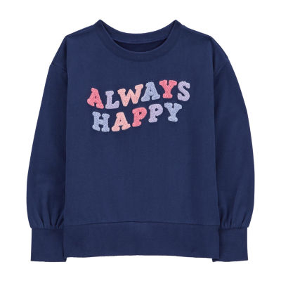 Carter's Little & Big Girls Crew Neck Long Sleeve Sweatshirt