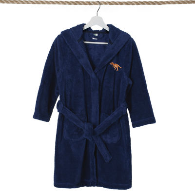 Linum Home Textiles Plush Dino Little & Big Boys Long Sleeve Bathrobe