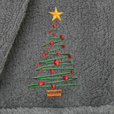 Linum Home Textiles Plush X-Mas Tree Little & Big Boys Long Sleeve Bathrobe