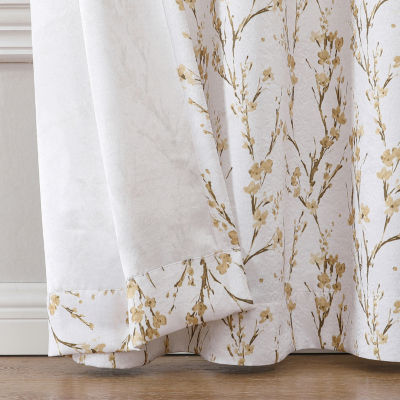 Regal Home Ayden Blossom Grommet Top Energy Saving Blackout Single Curtain Panel