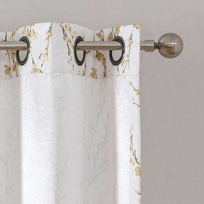 Regal Home Ayden Blossom Grommet Top Energy Saving Blackout Single Curtain Panel