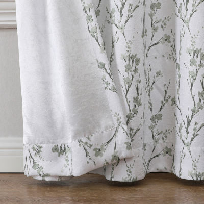 Regal Home Ayden Blossom Grommet Top Energy Saving Blackout Single Curtain Panel