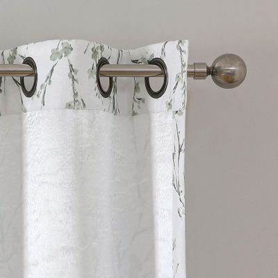 Regal Home Ayden Blossom Grommet Top Energy Saving Blackout Single Curtain Panel